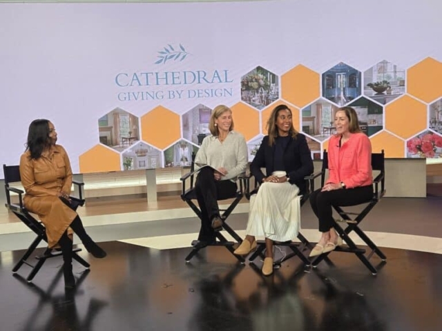 Cathedral Giving By Design Wellspring Living and Cathedral St Philip Give Interview on Atlanta News First stage